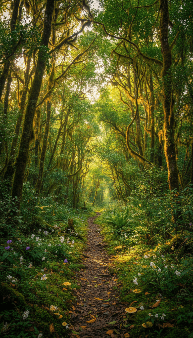 Old-growth forest trail on Haida Gwaii
